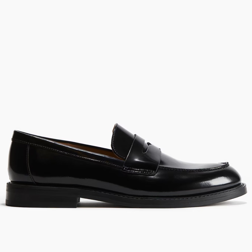 H&M Leather Loafers - Brand New - Worn Once By Showroom Model - Black